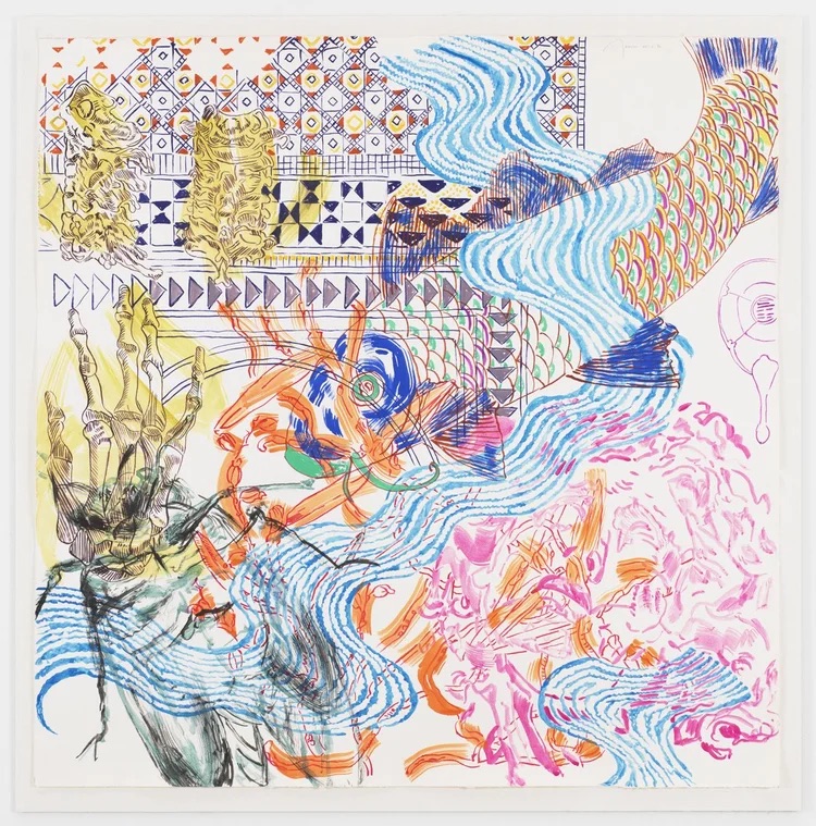 A colorful abstract artwork